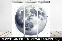 Simple Moon Digital Painting Tumbler Design Product Image 2
