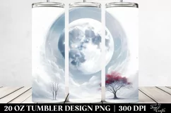 Simple Moon Digital Painting Tumbler Design Product Image 2