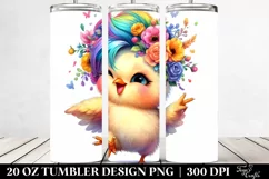 Baby Chicken Drawing | 20 oz Tumbler Product Image 2