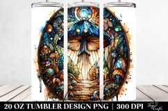 Wooden Stained Mystical Mushroom | 20 oz Tumbler Product Image 2