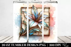 Abstract Pastel Lily Art 20 Oz Tumbler Product Image 2