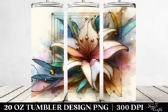 Abstract Pastel Lily Art 20 Oz Tumbler Product Image 2
