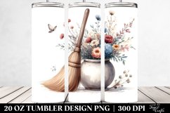 Simple Image Broomstick,Watercolor Washed | 20 oz Tumbler Product Image 2