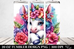 Colorful Baby Unicorn. 20 Oz Tumbler Design Product Image 2