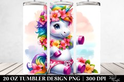 Colorful Baby Unicorn. 20 Oz Tumbler Design Product Image 2