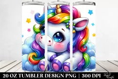 Cute Baby Unicorn | 20 oz Tumbler Product Image 2