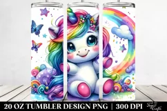 Cute Baby Unicorn | 20 oz Tumbler Product Image 2