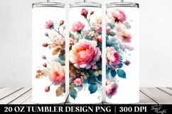 Cute Pink Roses Image | 20 oz Tumbler Product Image 2