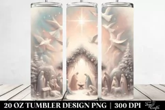 Pastel Nativity Scene Design, Clipart 20 Oz Tumbler Product Image 2