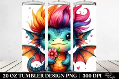 Proud Dragon with Cool Haircut PNG Product Image 2