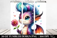 Proud Dragon with Cool Haircut PNG Product Image 2