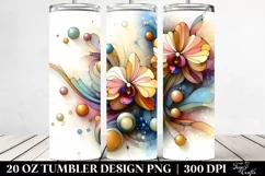 Abstract Wooden Orchid Splash | 20 oz Tumbler Product Image 2