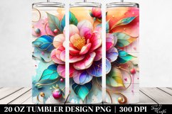 Colorful Floral Swirls | 20 Oz Tumbler Product Image 2