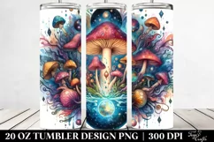 Magical Celestial Mushroom Clipart 20 Oz Tumbler Product Image 2