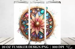 Colorful Stained Cosmos | 20 Oz Tumbler Product Image 2