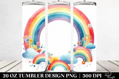 Colorful Watercolor Rainbow 20 Oz Tumbler Product Image 2