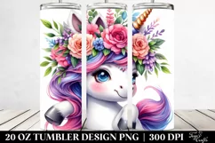 Inspired Unicorn Playing | 20 oz Tumbler Product Image 2