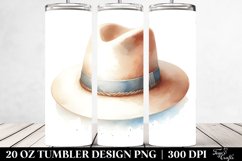 Simple Image Hat,Watercolor | 20 oz Tumbler Product Image 2