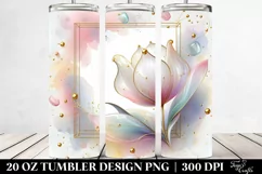 Abstract Pastel Tulip Art 20 Oz Tumbler Product Image 2