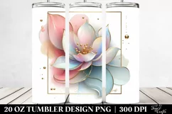Shiny Tulip with Golden Insertions, 20 Oz Tumbler Product Image 2