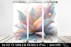 Abstract Pastel Tulip Art 20 Oz Tumbler Product Image 2