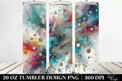 Colorful Glittery Watercolor Background | 20 oz Tumbler Product Image 2
