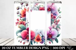 Vibrant Floral Frame | 20 oz Tumbler Product Image 2