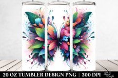 Abstract Vibrant Butterfly. 20 Oz Tumbler Design Product Image 2