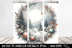 Pastel Winter Scene Clipart, 20 Oz Tumbler Product Image 2