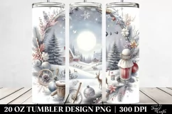 Winter Scene with Text Clipart, High-Res 20 Oz Tumbler Product Image 2