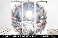 Pastel Winter Scene Clipart, 20 Oz Tumbler Product Image 2