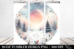 Pastel Winter Scene Clipart, 20 Oz Tumbler Product Image 2