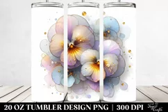 Shiny Pansy Splash | 20 oz Tumbler Product Image 2
