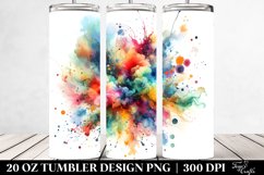 Colorful Watercolor Splash | 20 Oz Tumbler Product Image 2