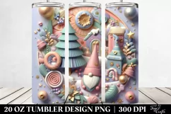 Pastel Gnome in Christmas Scene 20 Oz Tumbler Product Image 2
