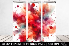 Colorful Redish Watercolor Particles | 20 oz Tumbler Product Image 2