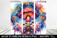 Magical Celestial Mushroom Clipart 20 Oz Tumbler Product Image 2