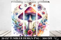 Magical Celestial Mushroom Clipart 20 Oz Tumbler Product Image 2