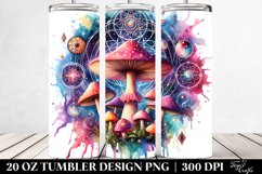 Magical Celestial Mushroom Clipart 20 Oz Tumbler Product Image 2