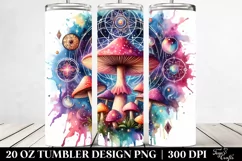 Magical Celestial Mushroom Clipart 20 Oz Tumbler Product Image 2