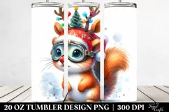Winter Squirrel with Reindeer Horns, High-Res PNG Product Image 2