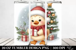 Cute Baby Duck with Present 20 Oz Tumbler Product Image 2