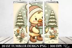 Cute Baby Duck with Present Clipart, High-Res 20 Oz Tumbler Product Image 2