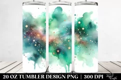 Colorful Watercolor Glitery Texture | 20 oz Tumbler Product Image 2