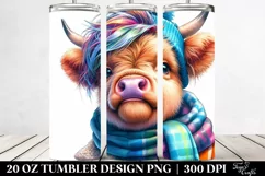 Inspired Baby Highland Cow Winter Excitement | 20 oz Product Image 2