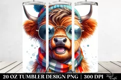 Inspired Baby Highland Cow Winter Excitement | 20 oz Product Image 2