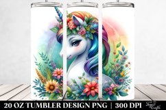 Colorful Baby Unicorn. 20 Oz Tumbler Design Product Image 2