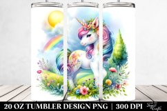 Colorful Baby Unicorn. 20 Oz Tumbler Design Product Image 2