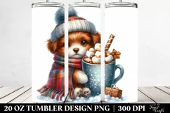 Cute Dog with Hot Cocoa, High-Res PNG Product Image 2