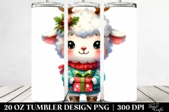 Winter Lamb with Reindeer Horns, High-Res PNG Product Image 2